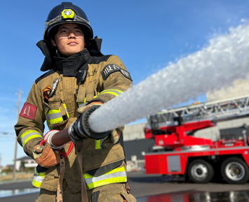 消防隊の活動写真